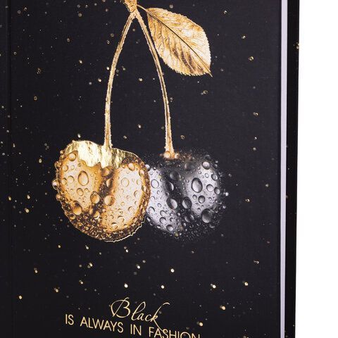 Блокнот А5 134х206 мм, 80 л., твёрдый, клетка, тиснение фольгой, STAFF, &quot;Cherry&quot;, 114430