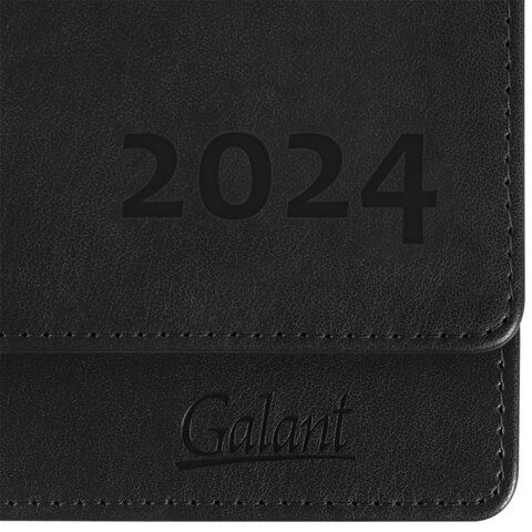 Планинг датированный 2024 305x140 мм GALANT &quot;Ritter&quot;, под кожу, черный, 114821