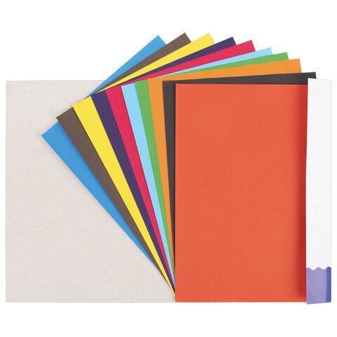 Цветная бумага А4 2-сторонняя офсетная, 50 листов 10 цветов, в папке, BRAUBERG, 200х280 мм, &quot;Рыбки&quot;, 115170