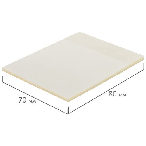Блок самоклеящийся прозрачный (стикеры) BRAUBERG TRANSPARENT 90х70 мм, 50 листов, 115206