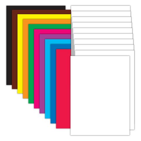 Набор цветного и белого картона мелованный A4 (белый 10л, цветной 20л. 10цв), BRAUBER, 200х290, Россия, 106423, 116423