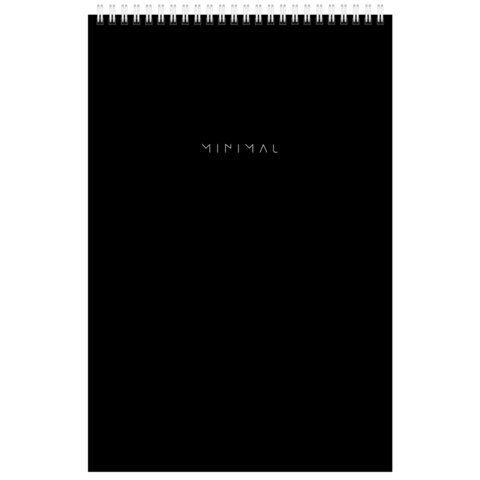 Блокнот БОЛЬШОЙ ФОРМАТ А4 198х297мм, 80л, гребень, подложка, клетка, BRAUBERG Minimal, 116424