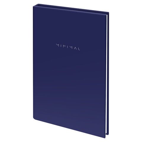Блокнот МАЛЫЙ ФОРМАТ 110х147мм, А6, 80л, твердый, клетка, BRAUBERG 5 шт. Minimal синий, 116447