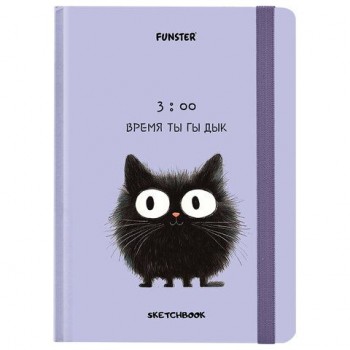 Скетчбук, белая бумага 120г/м 145х203мм, 80л, резинка, твердый, BRAUBERG ART DEBUT, Дизайн 2, 116897