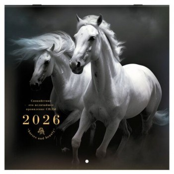 Календарь настенный перекидной 2026г, BRAUBERG, 12 листов, 28,5х28,5см, Символ года, 116928