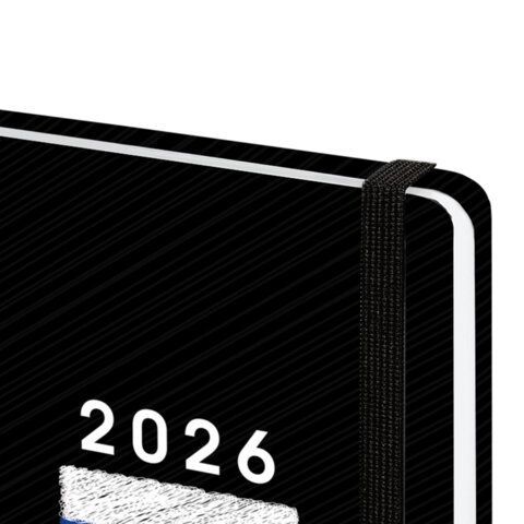 Ежедневник датированный 2026 с резинкой 145х203мм, А5, BRAUBERG, твердый, &quot;Россия&quot;, 117332