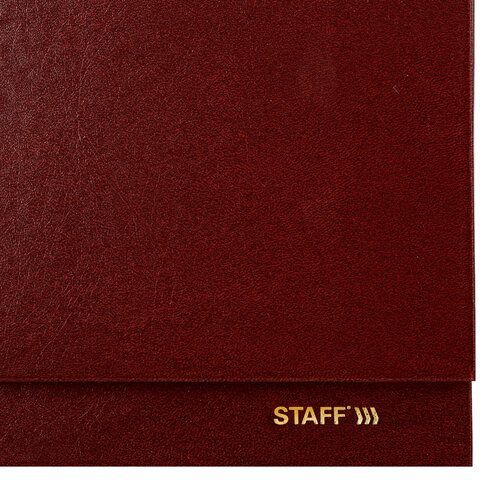 Планинг датированный 2026 300х130мм, STAFF, гребень, обложка бумвинил, 64л, бордовый, 117359
