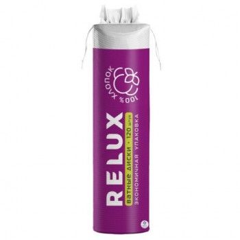 Ватные диски 120 шт., RELUX 6 шт., двусторонние, ш/к 82695, 1203
