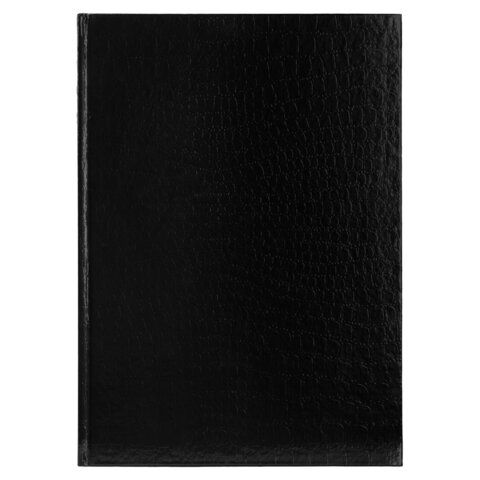 Блокнот БОЛЬШОЙ ФОРМАТ 210х290мм А4, 80л, бумвинил METALLIC,клетка, блок 5цв, HATBER, черный, 084774, 80ББ4В1
