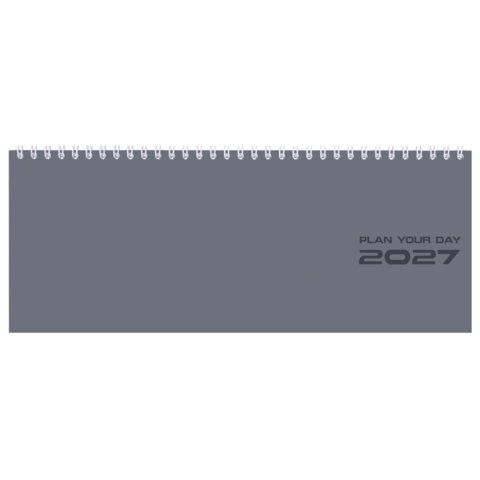 Планинг датированный 2027 285х112мм, STAFF, гребень, картонная обложка, 64 листа, "Grey style", 117855