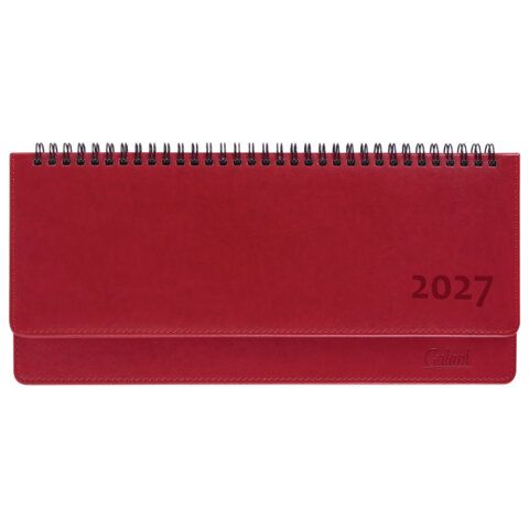 Планинг датированный 2027 305х140мм GALANT Ritter, под кожу, красный, 118207