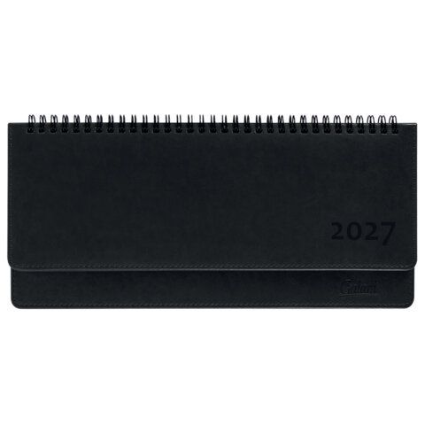 Планинг датированный 2027 305х140мм GALANT Ritter, под кожу, черный, 118208