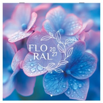 Календарь настенный перекидной 2027г, BRAUBERG, 12 листов, 28,5х28,5 см, "Floral", 118425