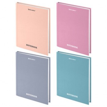 Блокнот МАЛЫЙ ФОРМАТ (110х147мм), А6, 80 л., твёрдый, клетка, BRAUBERG 20 шт., МОРАНДИ, 118557