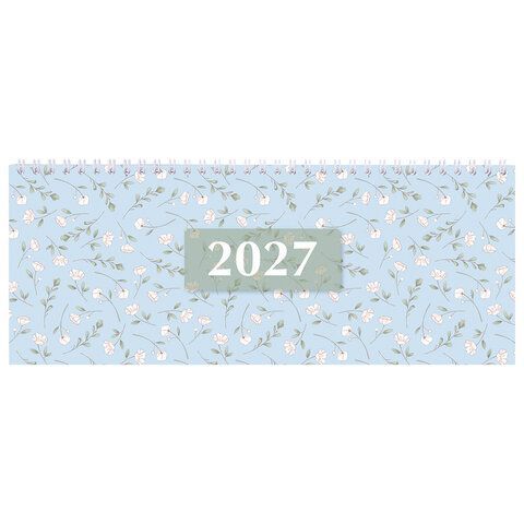 Планинг датированный 2027 285х112мм, STAFF, гребень, картонная обложка, 64 листа, "Паттерн", 118704