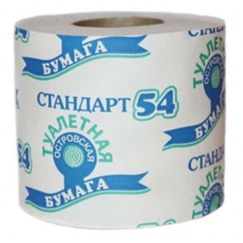 Бумага туалетная бытовая, 38 м, ОСТРОВСКАЯ 48 шт., на втулке (эконом), ш/к 90011