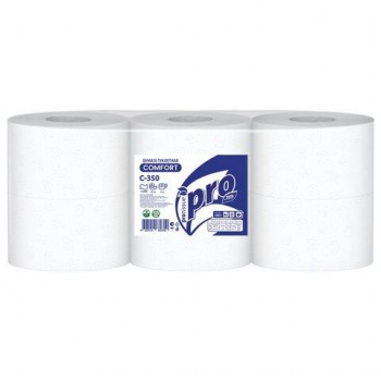 Бумага туалетная 525 метров, PROtissue (T1) COMFORT, 1-слойная, белая, КОМПЛЕКТ 6 рулонов, С350