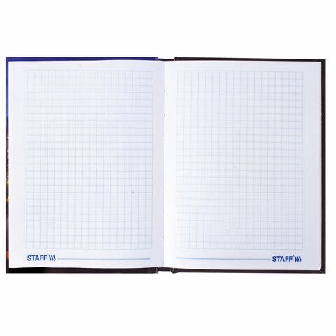 Блокнот МАЛЫЙ ФОРМАТ 110х147 мм, А6, 80 л., твердый, клетка, STAFF, &quot;Офисный&quot;, 121628