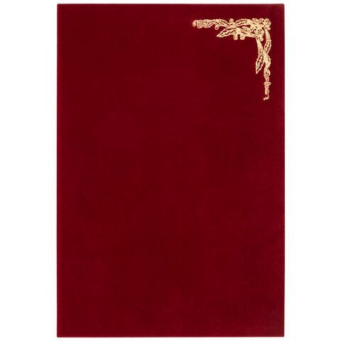 Папка адресная бархат бордовый, &quot;Виньетка&quot;, формат А4, STAFF, 124294