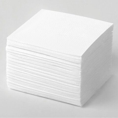 Салфетки бумажные 250 штук, 24х24 см, LAIMA, белые, 100% целлюлоза, 128728