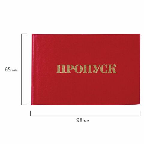 Бланк документа &quot;Пропуск&quot;, 65х98 мм, STAFF 5 шт., 129143