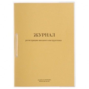 Журнал регистрации вводного инструктажа, 32 л., сшивка, пломба, обложка ПВХ, 130204