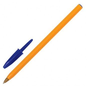 Ручка шариковая BIC 20 шт. "Orange", СИНЯЯ, корпус оранжевый, узел 0,8 мм, линия письма 0,3 мм, 8099221