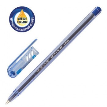 Ручка шариковая масляная PENSAN 25 шт. "My-Pen", СИНЯЯ, корпус тонированный синий, узел 1 мм, линия письма 0,5 мм, 2210