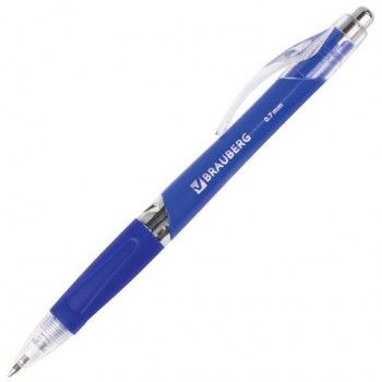 Ручка шариковая автоматическая с грипом BRAUBERG 12 шт. "Cobalt", СИНЯЯ, корпус синий, узел 0,7 мм, линия письма 0,35 мм, 141068