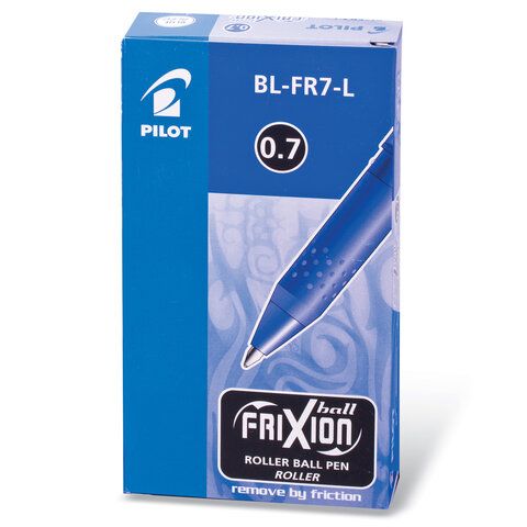 Ручка стираемая гелевая с грипом PILOT &quot;Frixion&quot;, СИНЯЯ, корпус синий, узел 0,7 мм, линия письма 0,35 мм, BL-FR-7