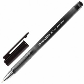 Ручка шариковая масляная BRAUBERG 4 шт. "Profi-Oil", ЧЕРНАЯ, корпус с печатью, узел 0,7 мм, линия письма 0,35 мм, 141633