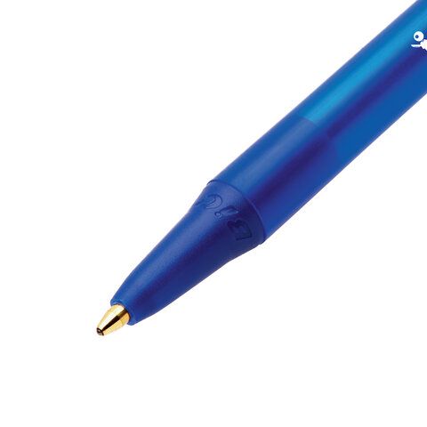 Ручка шариковая автоматическая BIC &quot;Round Stic Clic&quot;, СИНЯЯ, корпус тонированный синий, узел 1 мм, линия письма 0,32 мм, 926376