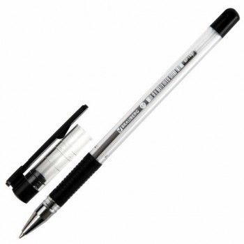 Ручка шариковая с грипом BRAUBERG 15 шт. "X-Writer", ЧЕРНАЯ, узел 0,7 мм, линия письма 0,35 мм, 142404
