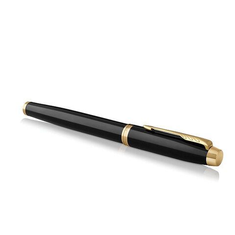 Ручка-роллер PARKER &quot;IM Core Black Lacquer GT&quot;, черный глянцевый лак, позолота, черная, 1931659