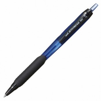 Ручка шариковая масляная автоматическая с грипом UNI 2 шт. (Япония) "JetStream", СИНЯЯ, узел 0,7 мм, линия письма 0,35 мм, SXN-101-07 BLUE