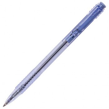 Ручка шариковая масляная автоматическая BRAUBERG 50 шт. "Click Blue", СИНЯЯ, тонированный корпус, узел 1 мм, линия письма 0,5 мм, 142712
