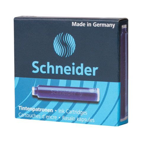 Картриджи чернильные SCHNEIDER 2 шт. (Германия), комплект 6 шт., картонная коробка, кобальтовые синие, 6603