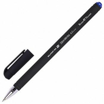 Ручка шариковая BRUNO VISCONTI 24 шт. "SlimWrite", "Black", СИНЯЯ, корпус черный, узел 0,5 мм, линия письма 0,3 мм, 20-0009