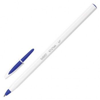 Ручка шариковая BIC 10 шт. "Cristal UP", СИНЯЯ, корпус белый, узел 1,2 мм, линия письма 0,35 мм, 949879