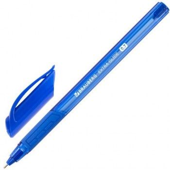 Ручка шариковая масляная BRAUBERG 12 шт. "Extra Glide GT Tone", СИНЯЯ, узел 0,7 мм, линия письма 0,35 мм, 142922