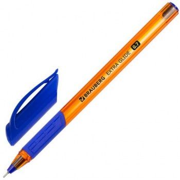Ручка шариковая масляная BRAUBERG 12 шт. "Extra Glide GT Tone Orange", СИНЯЯ, узел 0,7 мм, линия письма 0,35 мм, 142923
