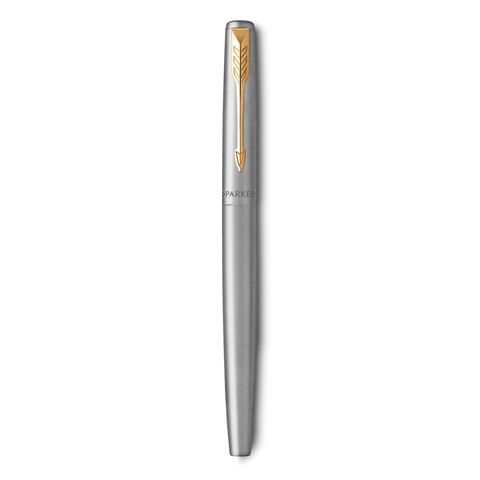 Ручка перьевая PARKER &quot;Jotter Stainless Steel GT&quot;, корпус серебристый, позолота, синяя, 2030948