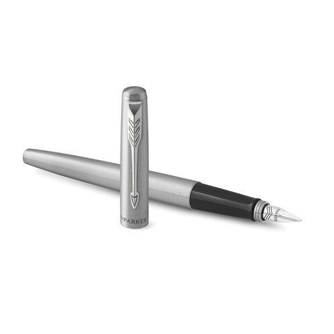 Ручка перьевая PARKER &quot;Jotter Stainless Steel CT&quot;, корпус серебристый, детали хром, синяя, 2030946