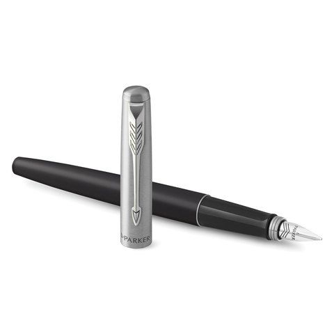 Ручка перьевая PARKER &quot;Jotter Bond Street Black CT&quot;, черный, детали нержавеющая сталь, синяя, 2030947
