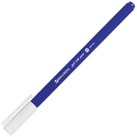Ручка гелевая BRAUBERG &quot;Matt Gel&quot;, СИНЯЯ, корпус soft-touch, узел 0,5 мм, линия 0,35 мм, 142945