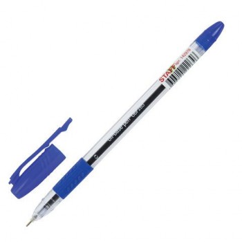 Ручка шариковая масляная с грипом STAFF 12 шт. "Manager" OBP-265, СИНЯЯ, узел 0,7 мм, линия письма 0,35 мм, 142978