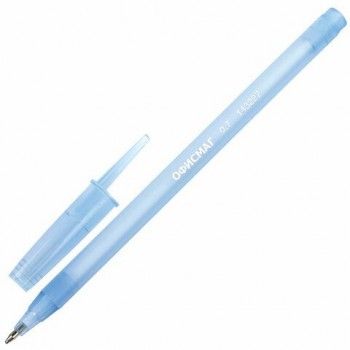 Ручка шариковая ОФИСМАГ 50 шт. i-STICK, СИНЯЯ, пишущий узел 0,7 мм, линия письма 0,35 мм, 143227, BP228