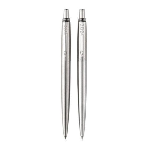 Набор PARKER &quot;Jotter Stainless Steel CT&quot;: шариковая ручка синяя и механический карандаш, 2093256