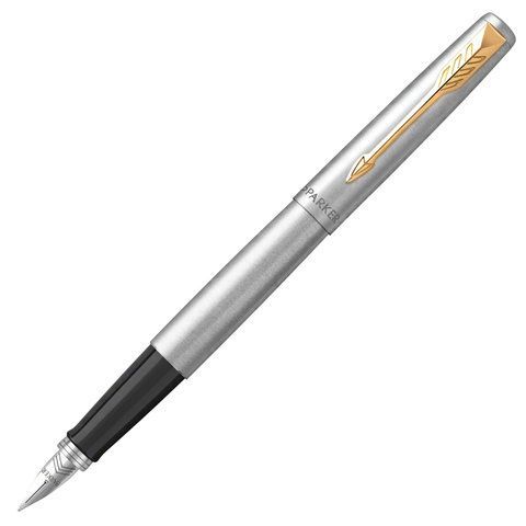Набор PARKER &quot;Jotter Stainless Steel GT&quot;: шариковая ручка синяя и перьевая ручка, 2093257
