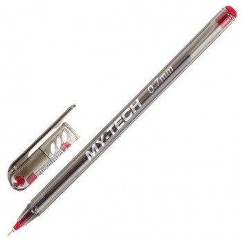 Ручка шариковая масляная PENSAN 5 шт. "My-Tech", КРАСНАЯ, игольчатый узел 0,7 мм, линия письма 0,35 мм, 2240/25